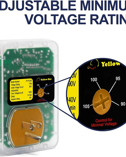 Voltage Protector, Surge Protector for Home Appliance, Voltage Brownout Outlet 110V 15A 2200 Watts
