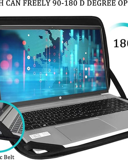 Laptop Sleeve case 14 inch, Protective Soft Padded Computer Carrying Bag Durable Laptop Cover Compatible with 14" MacBook HP Lenovo Dell ASUS Acer Chromebook Notebook Bag, Black