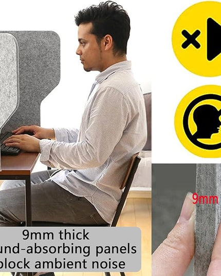 Foldable Acoustic Desk Divider Panels 2Pack Portable Soundproof Partitions Privacy Screens for Desks Ideal Schools Classrooms Offices Customizable Solutions