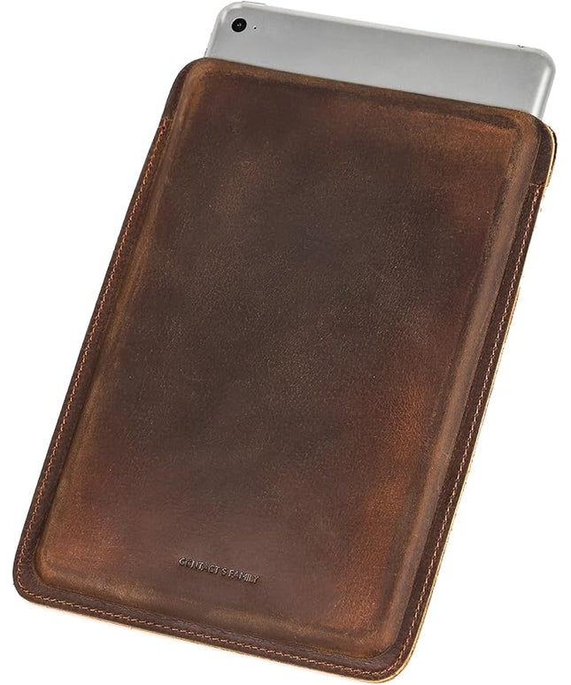 Top Grain Leather 8.3" Slim Tablet Case Protector, Solid Minimalist Vintage Design, Handmade, Compatible with 8.3" iPad mini 6 iPad mini 7.9" A1599 A1600 A1538 A1550 A2133, Coffee 8.3 Inch