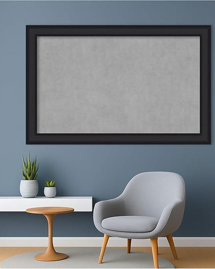 Amanti Art Black Framed Magnetic Board 29x45 Large Vision Board for use with Magnets, 100% Metal Sheet to Display Items as Office Decor or for Home Organization in mudroom, Kitchen or Kids Room
