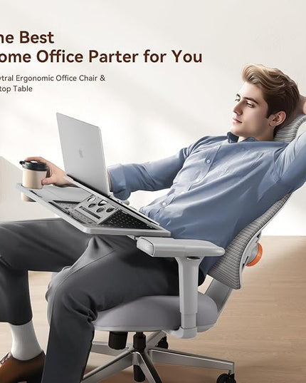 Newtral Ergonomic Office Chair with Adaptive Lumbar Support- High Back Desk Chair with Adjustable Headrest, 3D Armrest, Adjustable Seat Depth & Height, Home Office