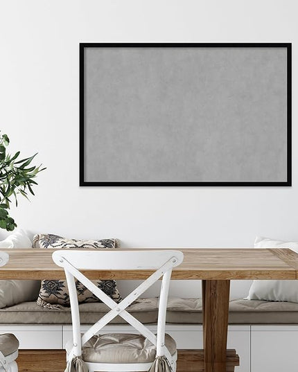 Amanti Art Black Framed Magnetic Board 25x37 Large Vision Board for use with Magnets, 100% Metal Sheet to Display Items as Office Decor or for Home Organization in mudroom, Kitchen or Kids Room