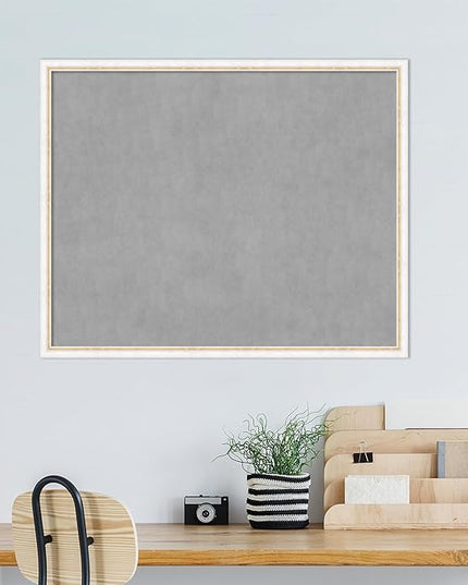 Amanti Art White Framed Magnetic Board 34x42 X-Large Vision Board for use with Magnets, 100% Metal Sheet to Display Items as Office Decor or for Home Organization in mudroom, Kitchen or Kids Room