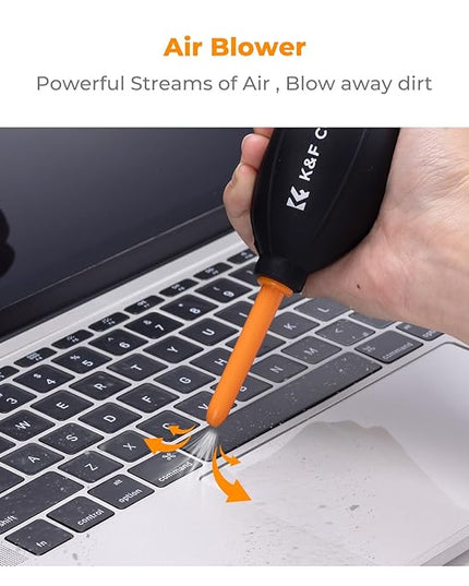K&F CONCEPT 6-in-1 Laptop Computer Keyboard Cleaner - Screen Cleaning Kit All-in-One with Gel & Spray Solution for MacBook and Other Computers