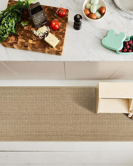 Artoid Mode Washable Non-Slip Rubber Backing Kitchen Rugs Doormat, Absorbent Kitchen Floor Mats in Front of Sink Kitchen Mats for Floor Home Decor 17x47 Inch