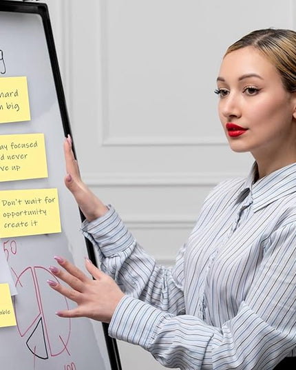12 Pads Large Sticky Notes Yellow,3 x 5'' Self-Stick Notes Pads Recyclable,100 Sheets/Pad Super Sticking Power 76x127mm,1200 Sheets Clean Removal Sticky Notes Easy to Post for Note Taking,to Do Lists