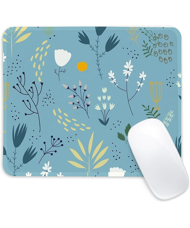 Flower Square Mouse Pad,Non-Slip Rubber Base Mouse Pad,Home Office Decoration Desktop Accessory,Laptop Mouse Pad for Office Laptops,9.4x7.8x0.12inch 7
