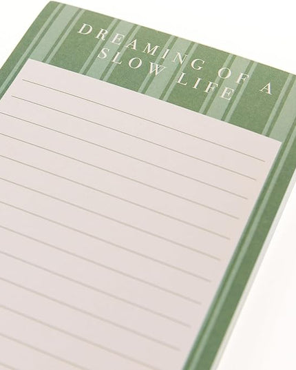 Graphique Cottage Stripe Magnetic Notepad, 100 Tear-Away Sheets for Grocery, Shopping & To-Do Lists, Writing Pad for Fridge, Kitchen, Office