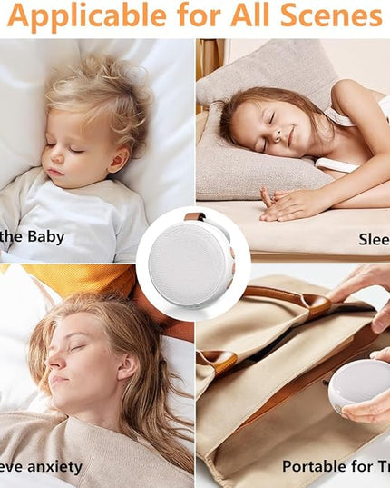 Mini White Noise Machine Sound Machine with 30 Soothing Sounds 32 Volume Levels Baby Portable Sleep Soother Rechargeable Travel Sound Therapy Pink Brown Noise Sleep Machine for Kid Adult
