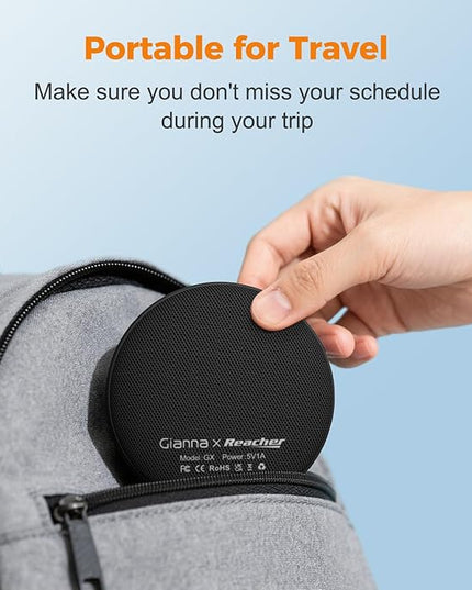 Gianna Vibrating Alarm Clock for Heavy Sleepers - 110dB Loud Alarm Clock, 3 Wake Modes, Auto-Dimming, Rechargeable Battery Operated Bed Shaker for Bedroom and Travel