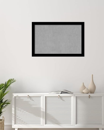 Amanti Art Black Framed Magnetic Board 23x35 Large Vision Board for use with Magnets, 100% Metal Sheet to Display Items as Office Decor or for Home Organization in mudroom, Kitchen or Kids Room