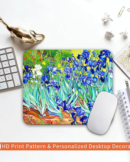 Square Mouse Pad Lrises,Personalized Premium-Textured Custom Mouse Mat Design,Washable Mousepad Lycra Cloth,Non-Slip Rubber Base Computer Mouse Pads for Wireless Mouse