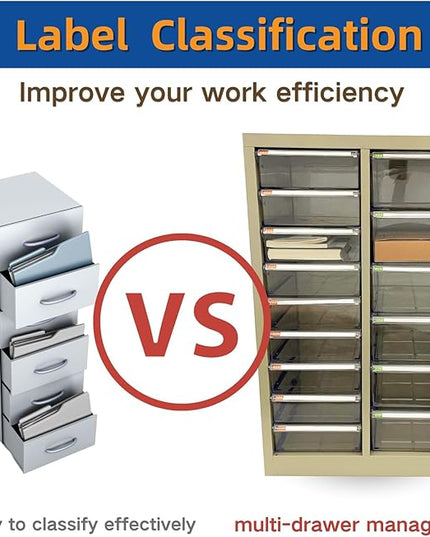File Cabinet 15 Drawers Vertical Document Storage Cabinet Paper Organizer for Home Office