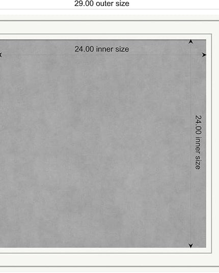 Amanti Art White Framed Magnetic Board 29x29 Medium Vision Board for use with Magnets, 100% Metal Sheet to Display Items as Office Decor or for Home Organization in mudroom, Kitchen or Kids Room