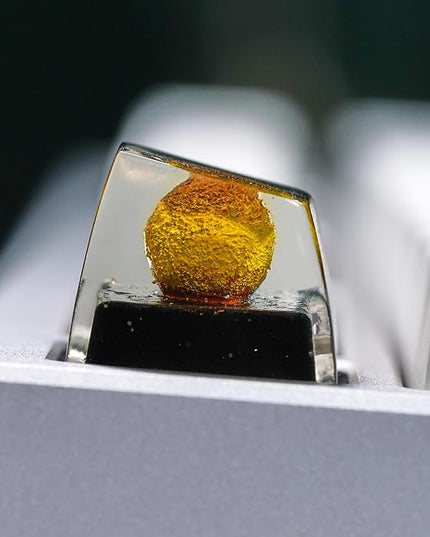 Venus Planet Artisan Keycap R1 SA Profile Custom Solar System Planets Keycaps 1U ESC Handmade Resin Gaming Galaxy Key Cap Cherry MX Switch Compatible Mechanical Keyboard Space Lover Gift
