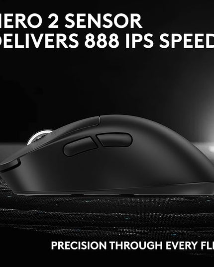 Logitech G PRO X Superlight 2 DEX Wireless Gaming Mouse, 60g pro-Grade Right-Handed Mouse with 5 programmable Buttons, USB-C Charging, 44k DPI Sensor, up to 8 kHz Polling for PC/Mac - Black