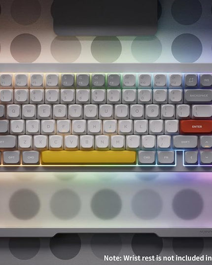 nuphy Halo75 V2 Mechancial Gaming Kyeboard,75% Wireless Hot Swappable Bluetooth Keyboard,83 Kyes RGB Backlit Keyboard,Support Bluetooth/2.4GHz/USB-C (White, Raspberry (46gf))