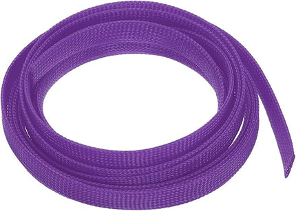 uxcell PET Expandable Sleeving 10ft 1/2" Purple Cable Management Sleeve Cord Organizer for Wrap Protect Cable