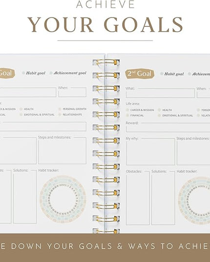 The ADHD Planner - Undated Daily Weekly Schedule Organizer Journal for Disorganized People - Habit Tracker Record Emotions & Mood - Academic Goals - Structure & Focus for Adults Brains (Spiral)