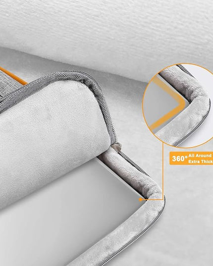 MOSISO 360 Protective Laptop Shoulder Bag,15 inch Computer Bag Compatible with MacBook Air M4 M3 M2/Pro A1990 A1707, Dell XPS Plus,Side Open Messenger Bag with 4 Zipper Pockets&Handle, Gray