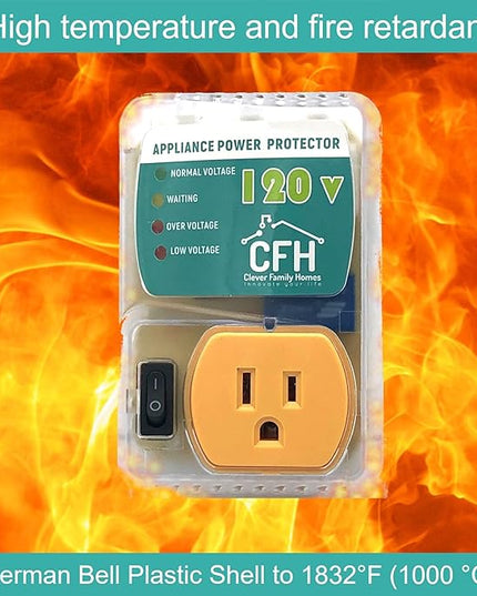 Heavy Duty 20-Amp 2400-Watt Appliance Surge Protector Smart Circuit Plug with Outlet Saver Power Cord