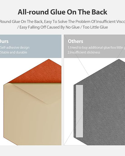 12 Pack Acoustic Panels Self Adhesive Sound Proof Foam, High Density Sound Acoustic Panel, 12X10.23X0.4 Inch Hexagon Panels in Home, Office, Reccording Room, Studio,and more(Orange-Red)