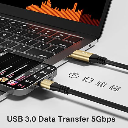 USB 3.0 A to USB C Cable 20FT, Extra Long Type A to Type C Cord, 3A Fast Charging & 5Gbps Data Transfer, Compatible with iPhone 17/16/15 Series, Samsung Galaxy S10 S10+, iPad, Tablets, Laptops