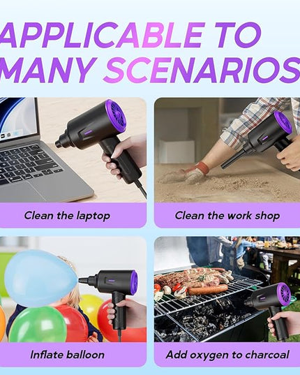 Electric Air Duster - Air Blower - Multi-Use Compressed Air Duster for Keyboard- Computer and PC - 5.74 oz Powerful Motor