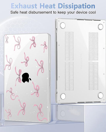 May Chen Case for MacBook Pro 14 inch, Models A2442 A2779 A2918 A2992 A3401 A3185 A3112 A3434, M1 M2 M3 M4 M5 Chip (2021-2025 Release), Plastic Hard Shell Case with Keyboard Cover, Star Bow