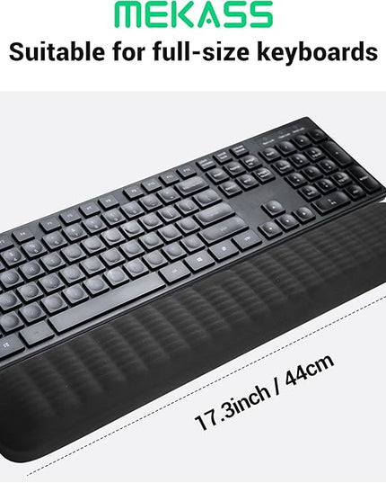 MEKASS Keyboard Wrist Rest, Soft Memory Foam Wrist Support for Keyboard, Arm Rest for Desk Wrist Pain Relief, Wrist Pad for Long Hours of Work, Gaming, Studying (Light Blue)