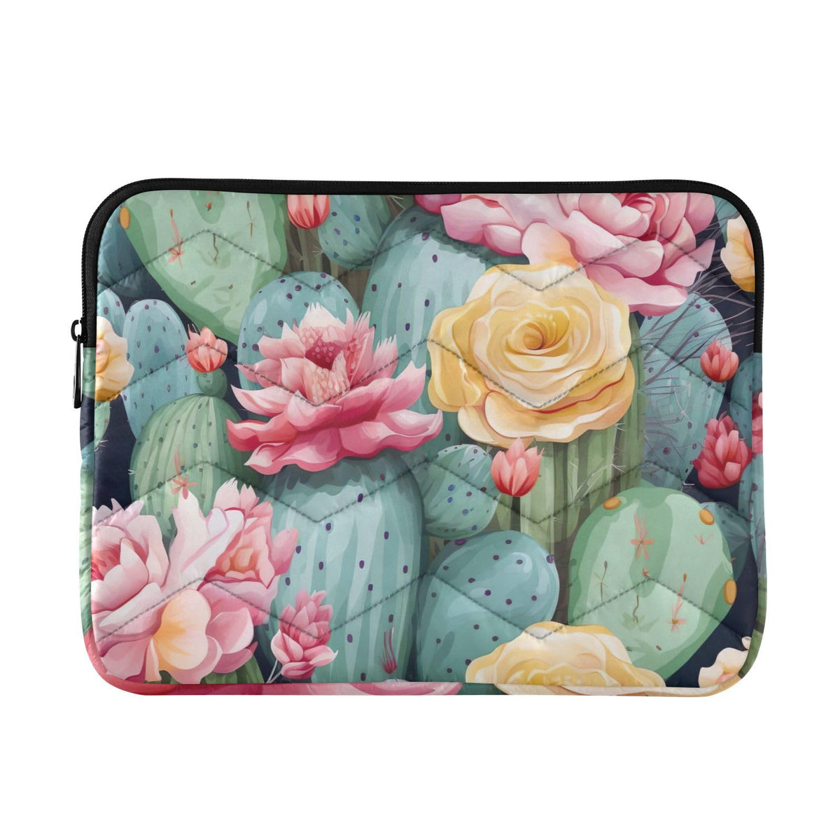 innewgogo Cactus Orange Pink Flower 13-14 Inch Laptop Sleeve Bag for Men Women Durable Protective Computer Carrying Cover with Waterproof Fabric Laptop Carrying Case for Most Tablet Portable Monitors