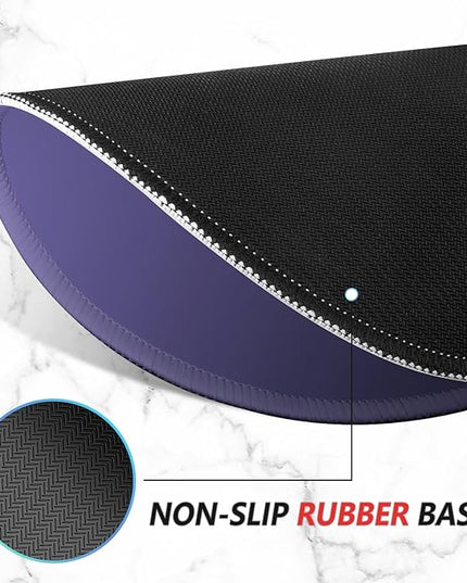 ITNRSIIET Mouse Pad Non-Slip Rubber Base Smooth Surface Stitched Edges Waterproof Durable Compatible with All Mice for Office & Gaming, Desk Accessory, Diameter 8.7 inch, Violet Gradient
