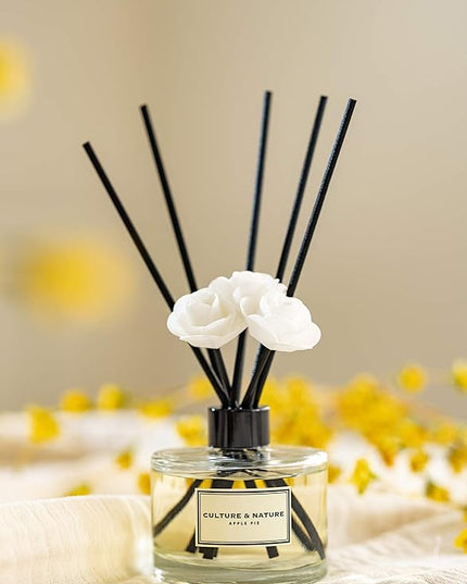 CULTURE & NATURE Reed Diffuser Set 6.7oz (200ml) Black Rose Scented Diffuser with Sticks Home Fragrance Reed Diffuser for Bathroom Shelf Decor