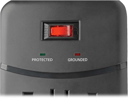Eaton Tripp Lite TLP128TTUSBB Surge Protector Power Strip, 2 USB Charging Ports, 12 Outlets, Flat Plug 8ft Extension Cord, 4320 Joules | Coax and RJ11 Port for Home Phone, TV, & WiFi Router Protection