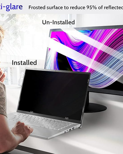 Peslv 13.4 Inch Laptop Privacy Screen Compatible With Lenovo Hp Dell Acer Asus Thinkpad Envy Xps, 16:10 Aspect Removable Anti Glare Blue Light Filter Protector, 13 In Computer Monitor Security Shield