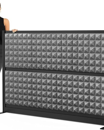 Stand Up Desk Store Studio Modular Wall and Sound Absorbing Room Divider | Sound Dampening Acoustic Panels for Office Cubicle | Noise Reduction and Noise Canceling Office Partition (70'' x 48'')