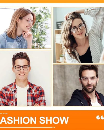 IBOANN Blue Light Glasses for Woman/Men, Fashion Blue Light Glasses Men, Fake Glasses Help Reduce Screen Fatigue