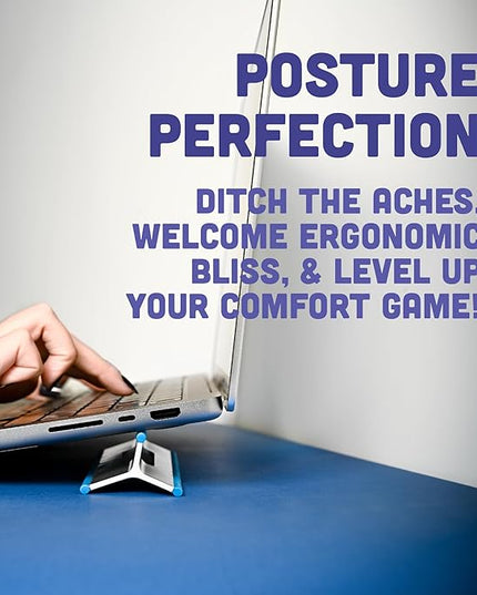 Steepy Portable Laptop Stand for Desk – Adjustable Height, & Portable Laptop Holder – Ergonomic Computer Stand for Cooling & Comfort – Slip-Proof, Sturdy Design – Universal Fit for 13-17 Inch Devices