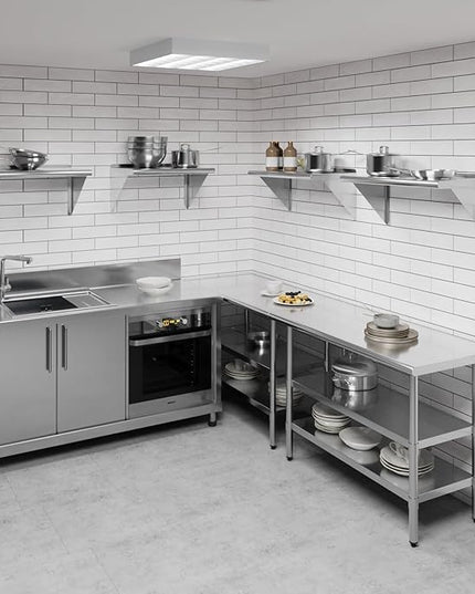AmGood 30" Long X 14" Deep Stainless Steel Wall Shelf | NSF Certified | Appliance & Equipment Metal Shelving | Kitchen, Restaurant, Garage, Laundry, Utility Room