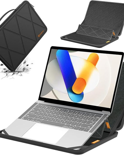 Smatree MS63 Hard EVA Protective Sleeve Case with Stand Compatible for 14.5 inch ASUS Zenbook Pro 14 Duo OLED, for ASUS Zenbook Pro 14 OLED, for Vivobook S 14 OLED K5404 Laptop Anti-Shock Bag