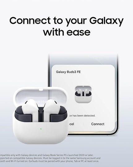 SAMSUNG Galaxy Buds 3 FE (2025) True Wireless Bluetooth Earbuds, Active Noise Cancellation, Powerful Sound, Clear Calls, Long Lasting Battery, Hands Free AI, Black [US Version, 2 Year Warranty]