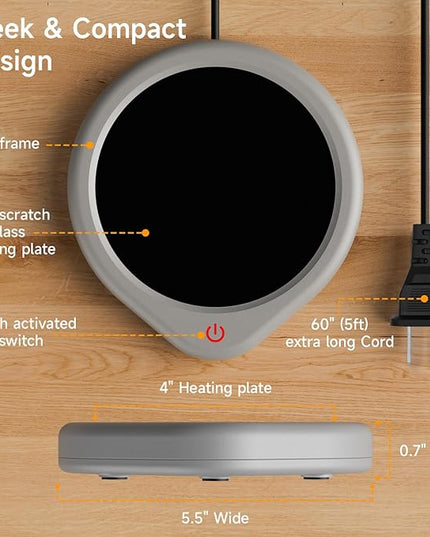Oracer Coffee Mug Warmer, Cup Warmer for Desk with Auto Shut Off, Electric Beverage Tea Water Milk Warmer with Smart Temperature Settings, Heating Plate Candle Wax Warmer
