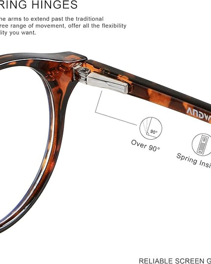 ANDWOOD Blue Light Blocking Glasses Women Men Computer Small Face Clear Bluelight Blocker Eyeglasses Frame