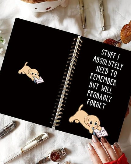 LIANGW Funny Labrador Retriever Puppy Gifts Spiral Notebook Journal, Labrador Retriever Gifts Journal for Writing, Pet Dog Mom Owner Lovers Gift, Dog School Office Stuff Supplies, 5.5x8.3 Inch