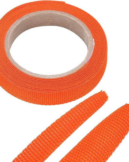 MECCANIXITY Braided Cable Sleeves Heat Shrinkable Fabric Sleeving, 5/16" 10ft Orange 2:1 Ratio Heat Shrinkable Cord Protector for Harness Cable, Network Cable Protection, Cable Management