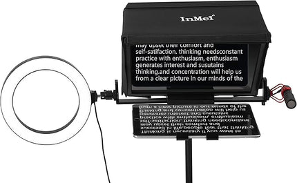 TX12 Teleprompter with Remote App Control, 13inch Metal Teleprompter，Compatible with iPad, Smartphone, DSLR Camera,Collapsible with Carry Case,Easy to Assemble