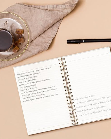 foedor Inspirational Quotes Black College Ruled Spiral Notebook,Inspirational Spiral Bound Notebook,5.5×8.3 Journal with 164 Lined Pages,College School Supplies