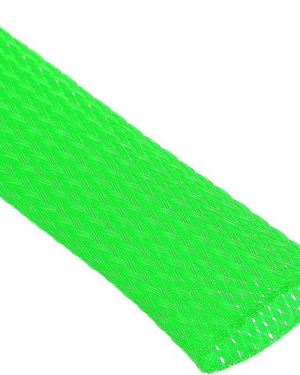 uxcell Expandable Sleeving,1 3/16-inch 25ft Cable Sleeve, Green