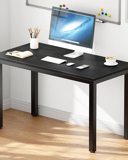 DlandHome 39 inches Small Computer Desk for Home Office Activity Table Writing Table for Small Spaces Study Table Student Laptop Desk Black DND-AC3CB-100